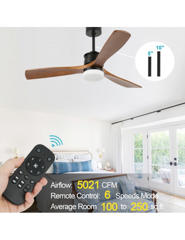 Oaks Aura 52 in. LED Indoor Solid...