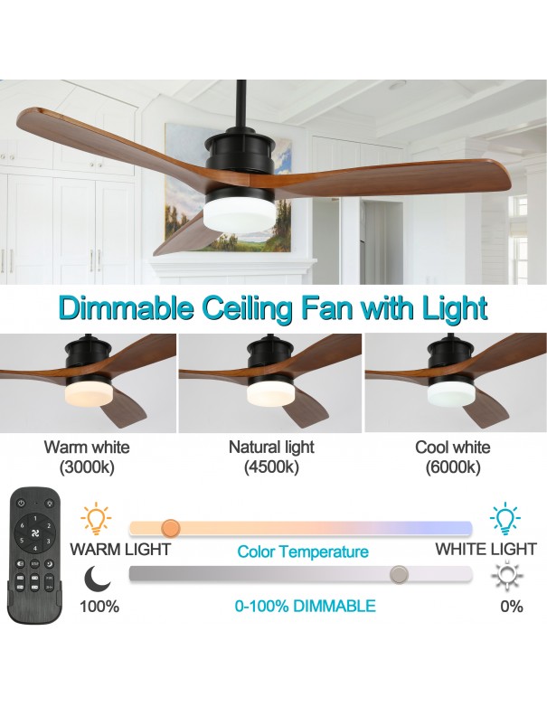 Oaks Aura 52 in. LED Indoor Solid...