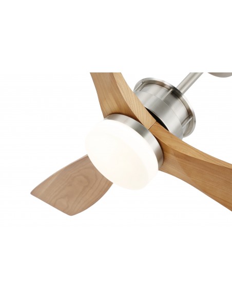 Oaks Aura 52 in. LED Indoor Solid Wood Reversible Scandi-Japanese Ceiling Fan With Latest DC Motor Technology