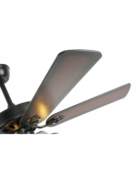 Oaks Aura 52-In Glam Crystal Shade Chandelier, 5 Reversible Blades Ceiling Fan