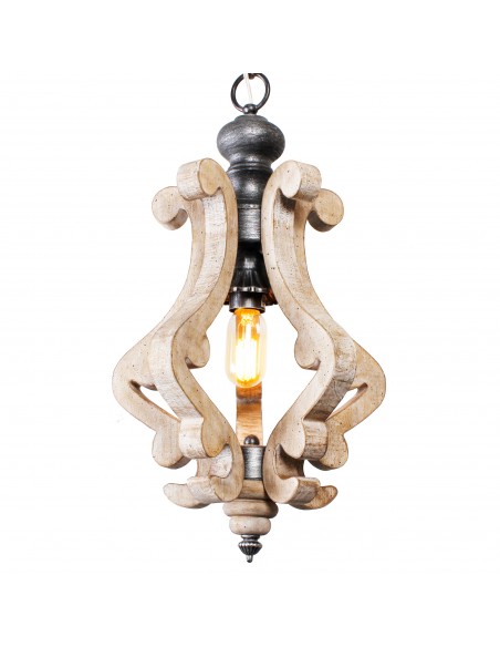 Oaks Aura Cottage Rustic Wooden Chandelier Kitchen Island Light