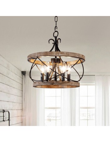 Oaks Aura Farmhouse 5-Light... 2