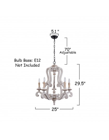 Oaks Aura French Country Dining Set Combo Chandelier, Farmhouse Rustic 2 Kitchen Island and 1 Dining Chandelier Included