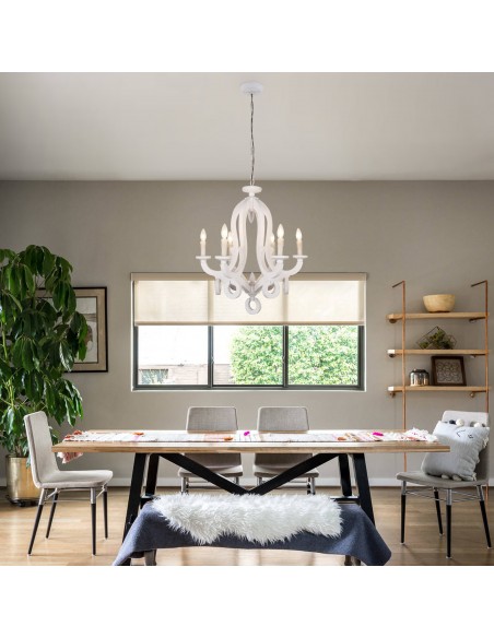 Oaks Aura French Country Dining Set Combo Chandelier, Farmhouse Rustic 2 Kitchen Island and 1 Dining Chandelier Included