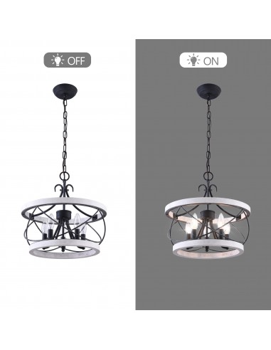 Oaks Aura Farmhouse 5-Light Cage...