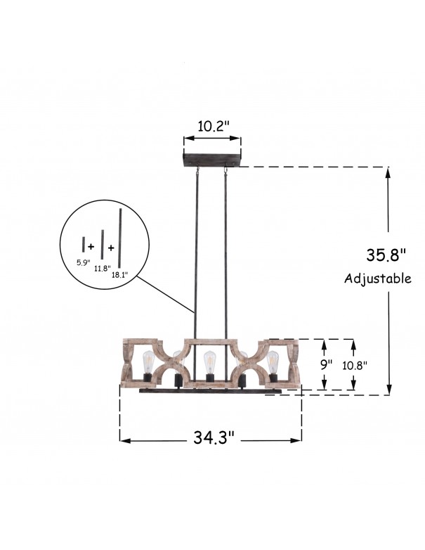 Oaks Aura French Country 5-Light...