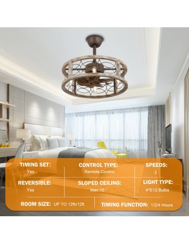 Oaks Aura 18" Farmhouse 4-Light Wood...