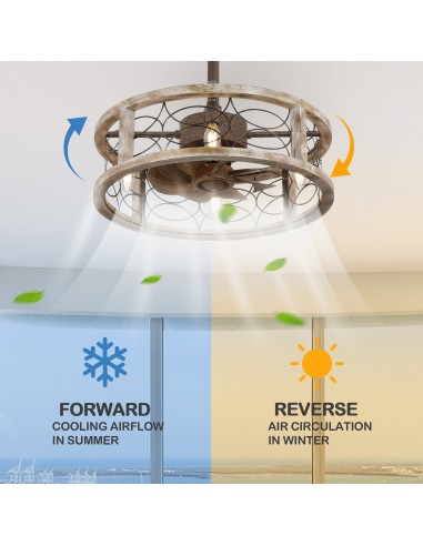 Oaks Aura 18" Farmhouse 4-Light Wood...