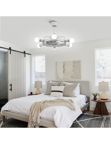 Oaks Aura  6-light Sputnik Sphere Ceiling Fan with Lights and Remote Control.