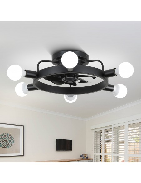 Oaks Aura  6-light Sputnik Sphere Ceiling Fan with Lights and Remote Control.