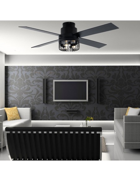 Oaks Aura 52” Reversible Crystal Ceiling Fan Remote 6-Speed DC Motor Ceiling Lighting