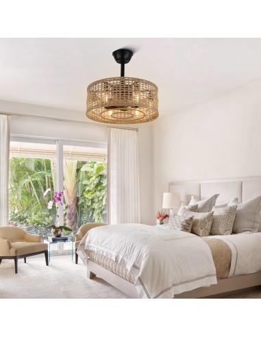 Oaks Aura 20" Rattan Boho Caged...