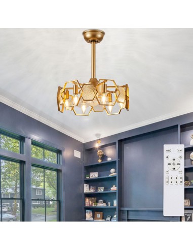 Oaks Aura 19” Glass Ceiling Fan with...