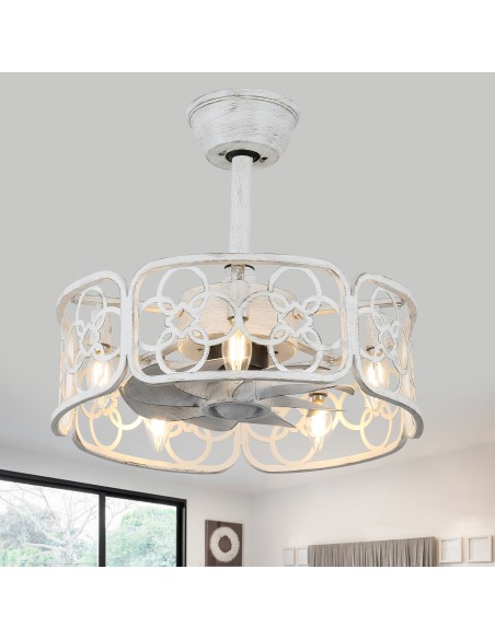 Oaks Aura 18" Farmhouse Ceiling Fan with Lights and Remote Control