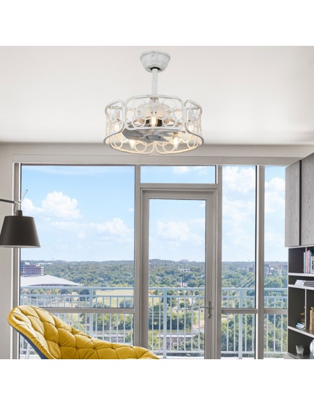 Oaks Aura 18" Farmhouse Ceiling Fan with Lights and Remote Control