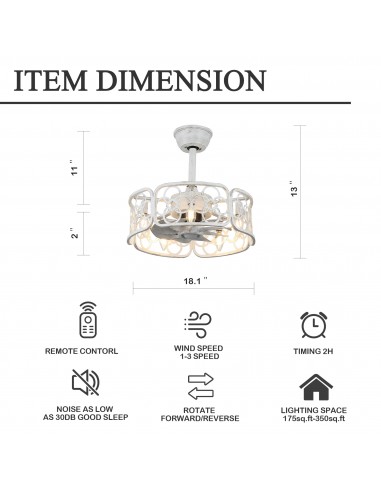 Oaks Aura 18" Farmhouse Ceiling Fan...