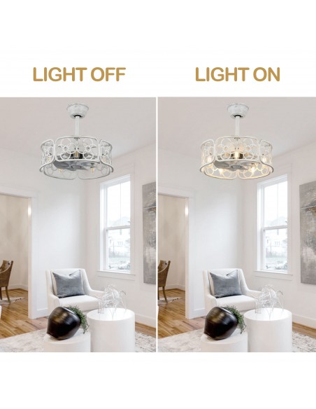 Oaks Aura 18" Farmhouse Ceiling Fan with Lights and Remote Control