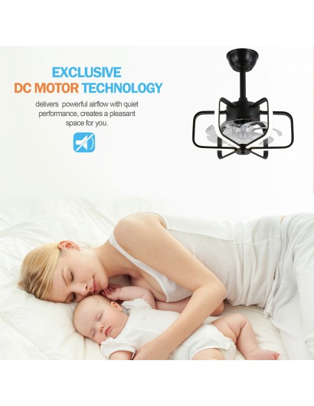 Oaks Aura 18" Dimmable Smart Ceiling Fan with Lights and Remote Control