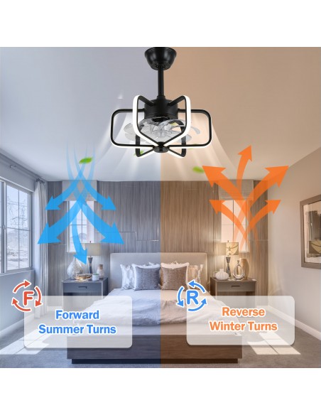 Oaks Aura 18" Dimmable Smart Ceiling Fan with Lights and Remote Control