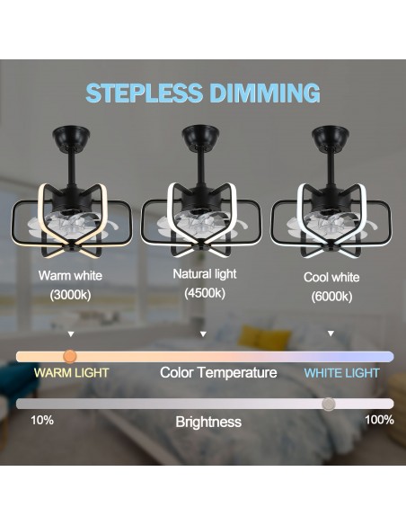 Oaks Aura 18" Dimmable Smart Ceiling Fan with Lights and Remote Control