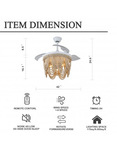 Oaks Aura 42” Farmhouse 3-Light...