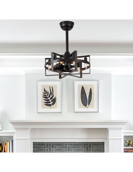 Oaks Aura 18" 6-Light Ceiling Fan with Lights and Remote Control, 6-Speed