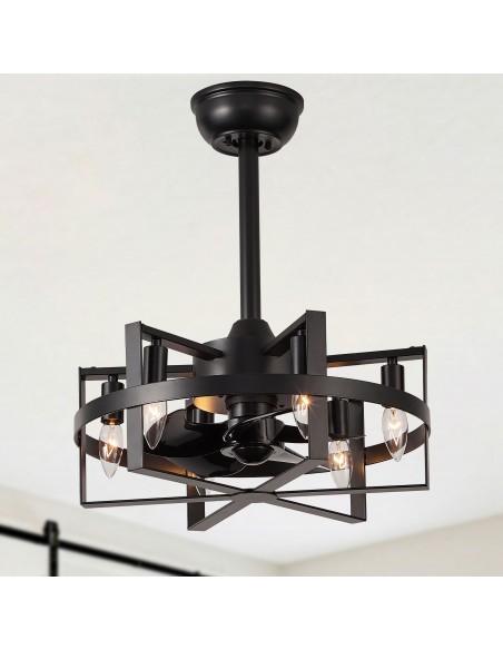 Oaks Aura 18" 6-Light Ceiling Fan with Lights and Remote Control, 6-Speed