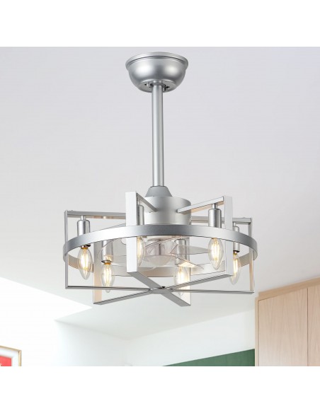 Oaks Aura 18" 6-Light Ceiling Fan with Lights and Remote Control, 6-Speed