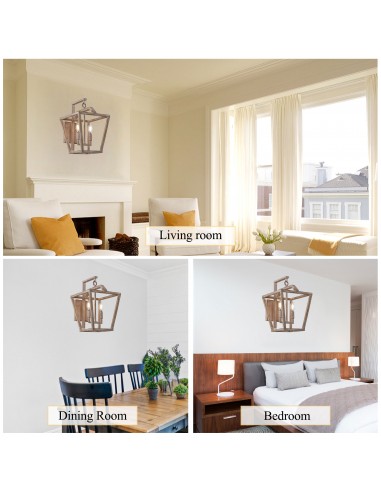 Oaks Aura Wood Finish 2-Light...