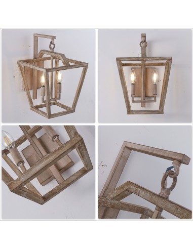 Oaks Aura Wood Finish 2-Light...