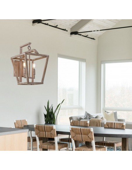 Oaks Aura Wood Finish 2-Light Rectangular Wall Sconce