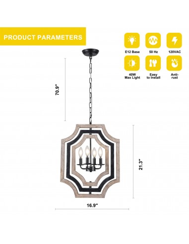 Oaks Aura 4-Light Rectangular...