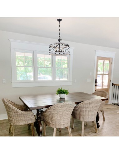 Oaks Aura 5-Light Wood Drum...