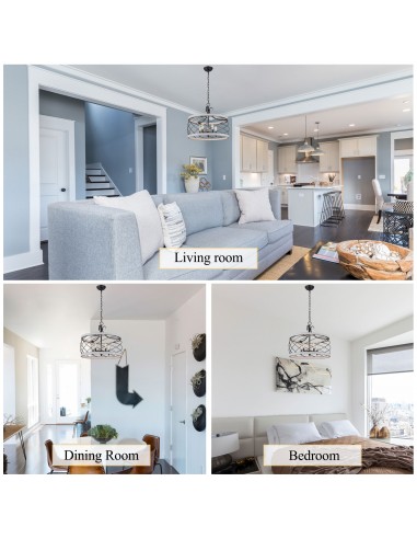 Oaks Aura 5-Light Wood Drum...