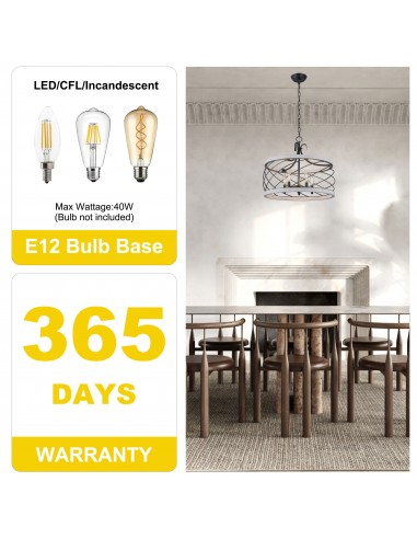 Oaks Aura 5-Light Wood Drum...