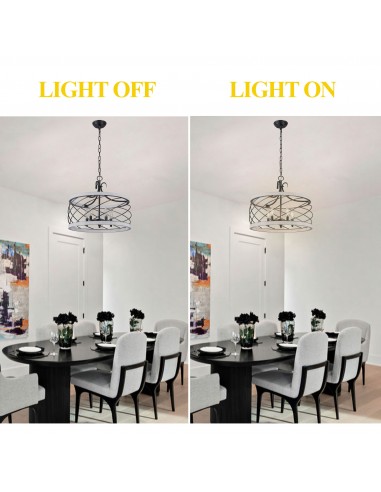 Oaks Aura 5-Light Wood Drum...