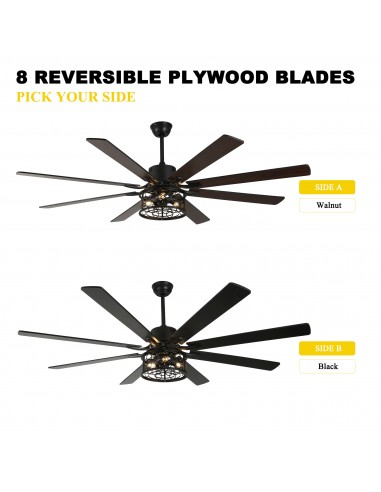 Oaks Aura 72 inch Black Ceiling Fan...