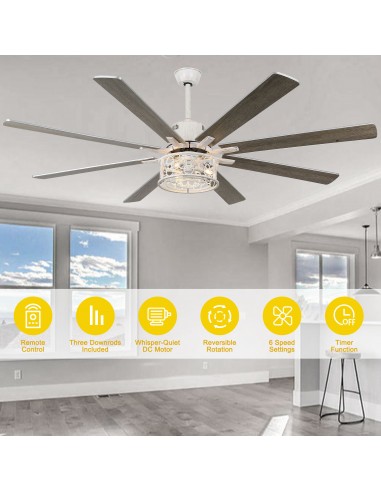 Oaks Aura 72 inch Black Ceiling Fan...