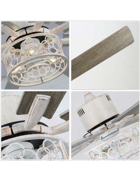 Oaks Aura 72 inch Black Ceiling Fan with Lights and Remote Control