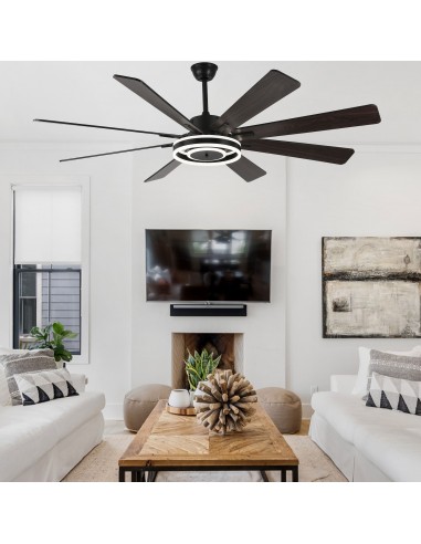 Oaks Aura 72" Smart Black Ceiling Fan...