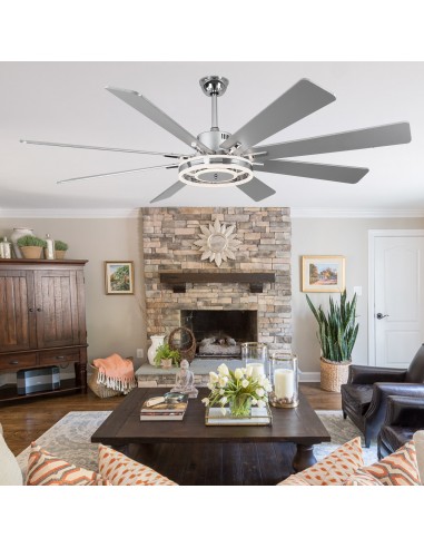 Oaks Aura 72" Smart Black Ceiling Fan...