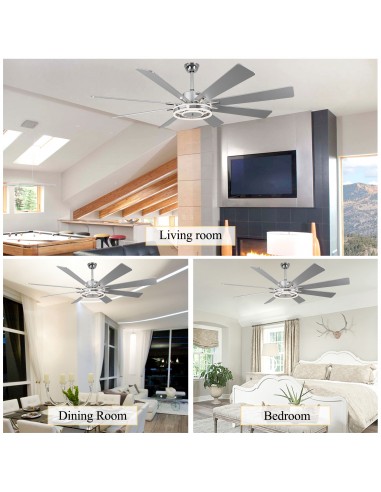 Oaks Aura 72" Smart Black Ceiling Fan...