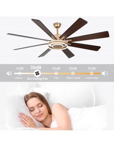 Oaks Aura 72" Smart Black Ceiling Fan...