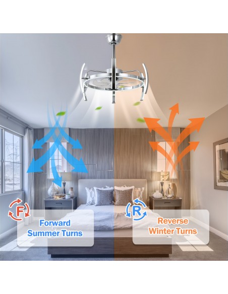 Oaks Aura DIY Shape Adjustable Ceiling Fan with Lights Remote&APP Control 3-Color Changing 6-Speed