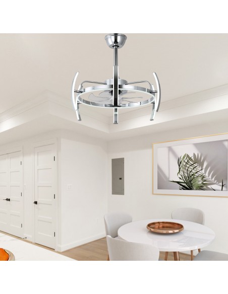 Oaks Aura DIY Shape Adjustable Ceiling Fan with Lights Remote&APP Control 3-Color Changing 6-Speed