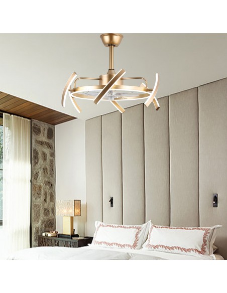 Oaks Aura DIY Shape Adjustable Ceiling Fan with Lights Remote&APP Control 3-Color Changing 6-Speed