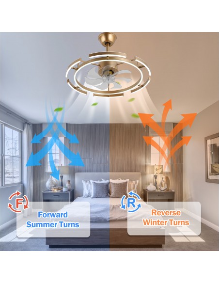 Oaks Aura DIY Shape Adjustable Ceiling Fan with Lights Remote&APP Control 3-Color Changing 6-Speed