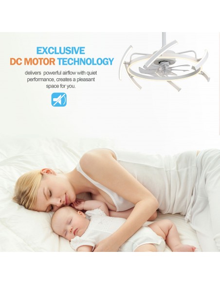 Oaks Aura DIY Shape Adjustable Ceiling Fan with Lights Remote&APP Control 3-Color Changing 6-Speed