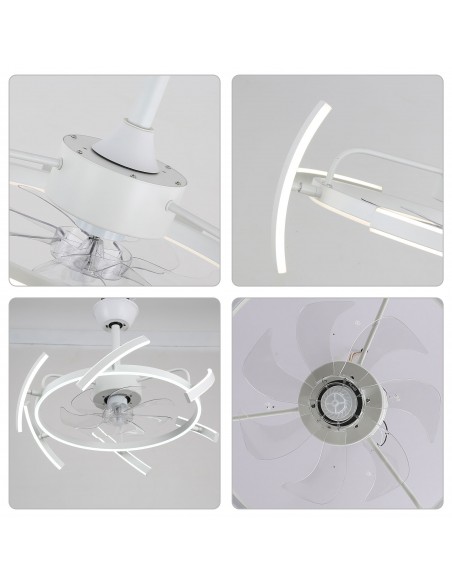 Oaks Aura DIY Shape Adjustable Ceiling Fan with Lights Remote&APP Control 3-Color Changing 6-Speed