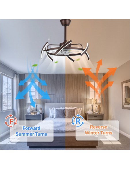 Oaks Aura DIY Shape Adjustable Ceiling Fan with Lights Remote&APP Control 3-Color Changing 6-Speed